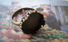 Ring Blanks - 10 pcs Antique Bronze 15mm Cabochon Ring Blank Base A5240