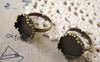 Ring Blanks - 10 pcs Antique Bronze 15mm Cabochon Ring Blank Base A5240