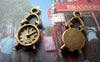 People, Profession & Hobby - 10 pcs Antique Bronze Alarming Clock Charms 8x19mm A520