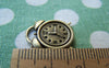 People, Profession & Hobby - 10 pcs Antique Bronze Alarming Heart Clock Charms A1641