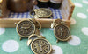 People, Profession & Hobby - 10 pcs Antique Bronze Alarming Heart Clock Charms A1641