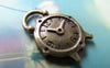 People, Profession & Hobby - 10 pcs Antique Bronze Alarming Heart Clock Charms A478