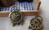 People, Profession & Hobby - 10 pcs Antique Bronze Alarming Heart Clock Charms A478