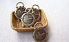 People, Profession & Hobby - 10 pcs Antique Bronze Alarming Heart Clock Charms A478