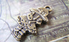 People, Profession & Hobby - 10 pcs Antique Bronze Alice Cat Girl Charms 16x31mm Double Sided A4310