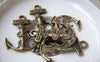 Accessories - 10 Pcs Of Antique Bronze Anchor Pendant Charms 24x32mm A4765