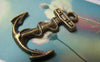Accessories - 10 Pcs Of Antique Bronze Anchor Pendant Charms 24x32mm A4765
