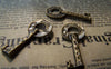 Keys & Locks - 10 pcs Antique Bronze Ancient Key Charms Pendants A203