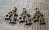 Ocean, Weather & Symbols - 10 pcs Antique Bronze Aquarius Water-Bearer Constellation Charms A2869