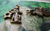 Ocean, Weather & Symbols - 10 pcs Antique Bronze Aquarius Water-Bearer Constellation Charms A2869