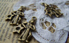 Ocean, Weather & Symbols - 10 pcs Antique Bronze Aquarius Water-Bearer Constellation Charms A2869