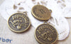 Ocean, Weather & Symbols - 10 pcs Antique Bronze Aquarius Water-Bearer Constellation Charms A1929
