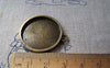 Accessories - 10 Pcs Of Antique Bronze Aquarius Water-Bearer Round Base Setting Charms Match 25mm Cameo A2541