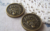 Accessories - 10 Pcs Of Antique Bronze Aquarius Water-Bearer Round Base Setting Charms Match 25mm Cameo A2541
