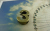 Number Beads - 10 pcs Antique Bronze Arabic Figure Number 3 Bracelet Beads A6061