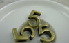 Number Beads - 10 pcs Antique Bronze Arabic Figure Number 5 Bracelet Beads A5809