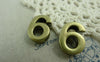 Number Beads - 10 pcs Antique Bronze Arabic Figure Number 6 Bracelet Beads A5811