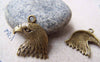 Birds, Pets & Animals - 10 pcs Antique Bronze Bald Eagle Head Charms Pendants 18x22mm A3046