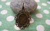 Accessories - 10 Pcs Of Antique Bronze Base Setting Earwire Match 10x14mm Bezel A3182