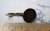 Accessories - 10 Pcs Of Antique Bronze Base Setting Earwire Match 12mm Bezel Sawtooth Edge A4858