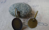 Accessories - 10 Pcs Of Antique Bronze Base Setting Earwire Match 13x18mm Bezel Sawtooth Edge A5357