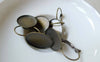Accessories - 10 Pcs Of Antique Bronze Base Setting Earwire Match 13x18mm Bezel Sawtooth Edge A5357