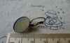 Accessories - 10 Pcs Of Antique Bronze Base Setting Earwire Match 13x18mm Bezel Sawtooth Edge A5357