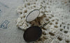Accessories - 10 Pcs Of Antique Bronze Base Setting Earwire Match 13x18mm Bezel Sawtooth Edge A5357