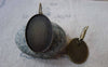 Accessories - 10 Pcs Of Antique Bronze Base Setting Earwire Match 18x25mm Bezel Sawtooth Edge A5358