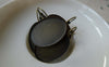 Accessories - 10 Pcs Of Antique Bronze Base Setting Earwire Match 18x25mm Bezel Sawtooth Edge A5358