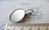 Accessories - 10 Pcs Of Antique Bronze Base Setting Earwire Match 18x25mm Bezel Sawtooth Edge A5358