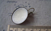 Accessories - 10 Pcs Of Antique Bronze Base Setting Earwire Match 25mm Bezel Sawtooth Edge A5353