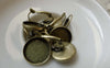 Accessories - 10 Pcs Of Antique Bronze Base Setting French Earwire Match 14mm Bezel A6450