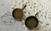 Accessories - 10 Pcs Of Antique Bronze Base Setting French Earwire Match 14mm Bezel A6450