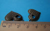 Hearts - 10 pcs Antique Bronze Basketweave Heart Charms 20x22mm A1509