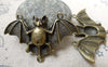 Accessories - 10 Pcs Of Antique Bronze Bat Connector Charms 28x48mm A5972