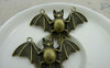 Accessories - 10 Pcs Of Antique Bronze Bat Connector Charms 28x48mm A5972