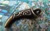 Weapons, Tools & Skulls - 10 pcs Antique Bronze Bent Blade Machete Charms 13x30mm A2611