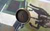 Earwire - 10 pcs Antique Bronze Bezel 10mm Ear Stud Earring Posts A4679