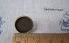 Earwire - 10 pcs Antique Brass Bezel 12mm Ear Stud Earring Posts A5034