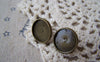 Earwire - 10 pcs Antique Brass Bezel 12mm Ear Stud Earring Posts A5034