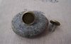 Earwire - 10 pcs Antique Brass Bezel 12mm Ear Stud Earring Posts A5031