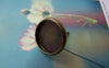 Earwire - 10 pcs Antique Brass Bezel 12mm Ear Stud Earring Posts A5031