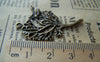 Plants & Trees - 10 pcs Antique Bronze Bird On Tree Pendants Charms 32x40mm A282