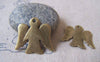 Accessories - 10 Pcs Of Antique Bronze Blank Angel Charms 26x28mm A4317