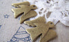 Accessories - 10 Pcs Of Antique Bronze Blank Angel Charms 26x28mm A4317
