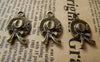 People's Accessories - 10 pcs Antique Bronze Bow Tie Summer Hat Charms A1409