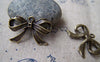Accessories - 10 Pcs Of Antique Bronze Bow Tie Knot Charms 18x29mm A754