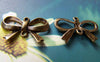 Accessories - 10 Pcs Of Antique Bronze Bow Tie Knot Connector 14x22mm A750