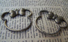 Accessories - 10 Pcs Of Antique Bronze Bow Tie Mouse Frame Charms 35x38mm A2828